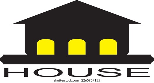 House logo in flat style, can be used for all your graphic needs