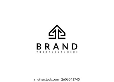 house logo in flat vector design