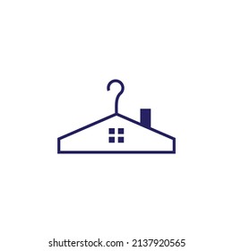 house logo hanger illustration line vector design
