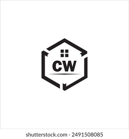 El logotipo de la casa es un hexágono con las iniciales CW en negro y sobre un fondo blanco