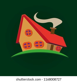 House. Logo. Home. Cartoon.