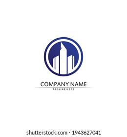 HOUSE LOGO, HOME, OFFICE, window, BUSINESS, Real estate and home buildings vector logo icons template design 
