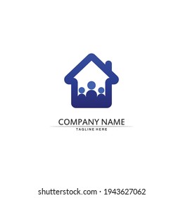 HOUSE LOGO, HOME, OFFICE, window, BUSINESS, Real estate and home buildings vector logo icons template design 