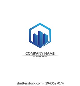 HOUSE LOGO, HOME, OFFICE, window, BUSINESS, Real estate and home buildings vector logo icons template design 