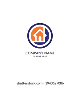 HOUSE LOGO, HOME, OFFICE, window, BUSINESS, Real estate and home buildings vector logo icons template design 