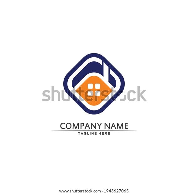 House Logo Home Office Window Business Stock Vector (Royalty Free