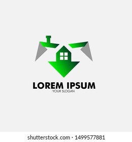 house logo icon for building and architecture company