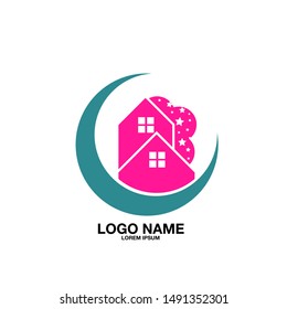 house logo icon for building company or charity