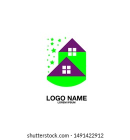 house logo icon for building company or charity