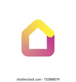 House Logo, Icon in colorful gradient design concept. Vector illustration