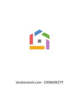 House logo icon in colorful style