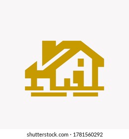 Logo de la casa. Diseño de iconos. Elementos de plantilla