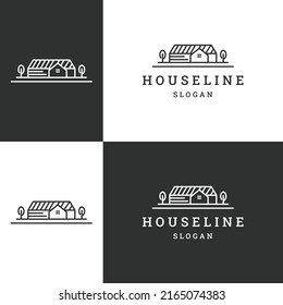 House logo icon flat design template 