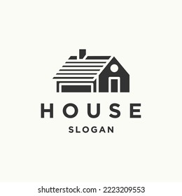 House logo icon flat design template 