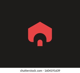 House Logo Icon Minimal emblem design template