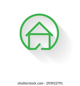 house logo or icon , template house , flat vector building