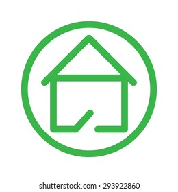 house logo or icon , template house , flat vector building