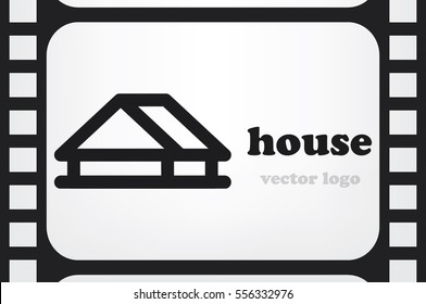 House logo icon vector illustration eps10. Isolated badge for website or app - stock infographics