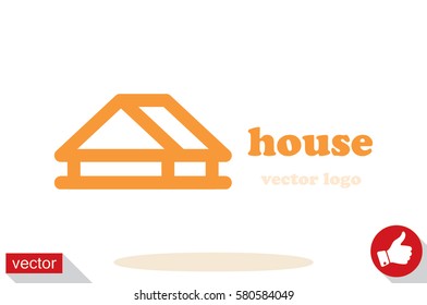 House logo icon vector illustration eps10. Isolated badge for website or app - stock infographics