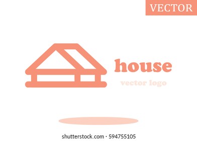 House logo icon vector illustration eps10. Isolated badge for website or app - stock infographics