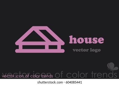House logo icon vector illustration eps10. Isolated badge for website or app - stock infographics.