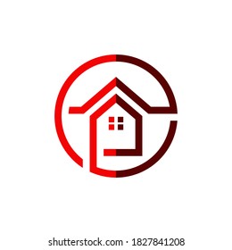 House logo line style design vector