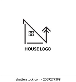 House logo line vector sign isolated on white background. Home icon template