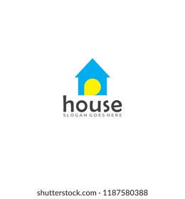 house logo minimalis for your brand or slogan. building, house, real estate vector symbol business.
