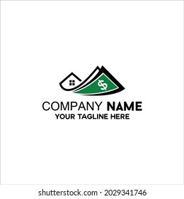 house logo with money combination vector