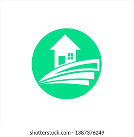 house logo with property vector of building cottage and architecture estate for business