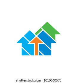 House Logo Real Estate Arrow Home