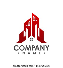 House Logo Real Estate logo vector, Cottage Farm Logotype concept icon