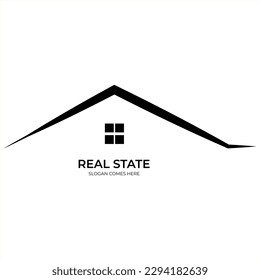 house logo, real state logo, real state agent, Home with window and chimney on the roof, construction logo, house minimalist logo.house modern.