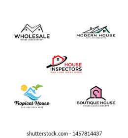 House Logo Set Design Vector