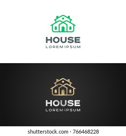 House logo. House silhouette vector logo template. 