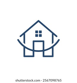 The House Logo is suitable to be a company logo made very simple and attractive.