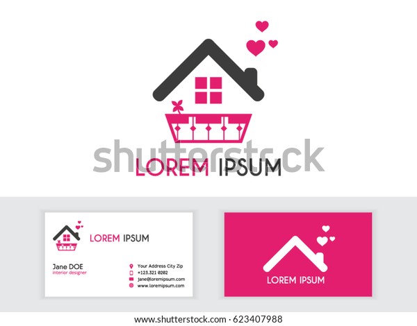 House Logo Sweet Home Logo Love Stock Vector Royalty Free