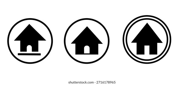 Das Logo-Symbol des Hauses wurde als einfache Vektorgrafik erstellt. Minimales Home-Logo-Symbol.