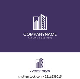 Logo de la casa. Símbolo de la casa Estilo lineal geométrico aislado en fondo doble. Usable para Inmobiliaria, Construcción, Arquitectura y Logos de Construcción. Elemento de plantilla de diseño de logotipo de vectores planos.
