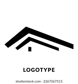 House Logo. Symbol Geometric Linear Style. Usable for Real Estate, Construction, Architecture, and Building Logos