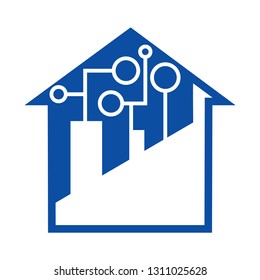 house logo, technology of house logo concept