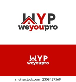 Plantilla de logotipo de la casa, vector de diseño de logotipo de la Casa Creativa, concepto de logotipo de la Carta WYP