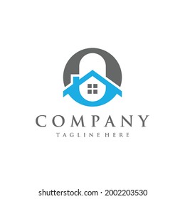 House logo template design, letter "O" is designed to be a symbol or Icon of a vector house.
