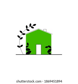 House Logo Template Design Vector, Emblem, Design Nature Concept, Creative Symbol, Icon.