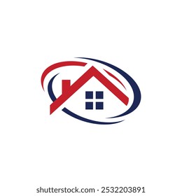 Vector de diseño de Plantilla de logotipo de la casa. Símbolo plano simple del logotipo del Vector de la casa, emblema, concepto de diseño, símbolo creativo, icono
