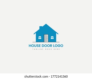 House Logo template with door and window