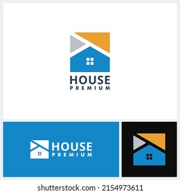 House logo template, home buildings icon logotype vector