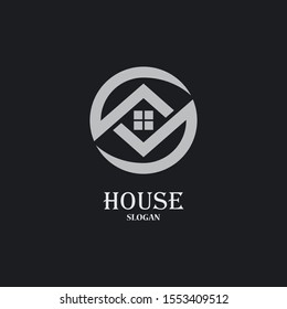 House logo template vector illustration design