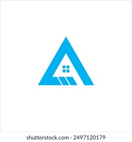 The house logo is triangular in blue and has a white background