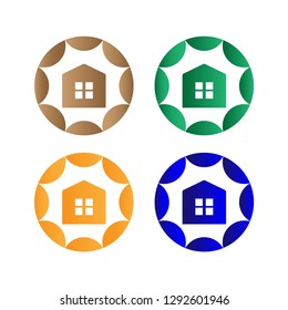House Logo useful, editable. And printable Perfect for use in a wide range of new media templates: Web Marketing Agency, Social Media Services Showcase, Online Marketing Apps, and Web.